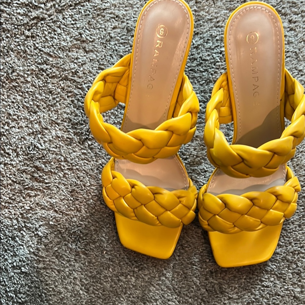 Champagne Yellow Braided Women's Sandals